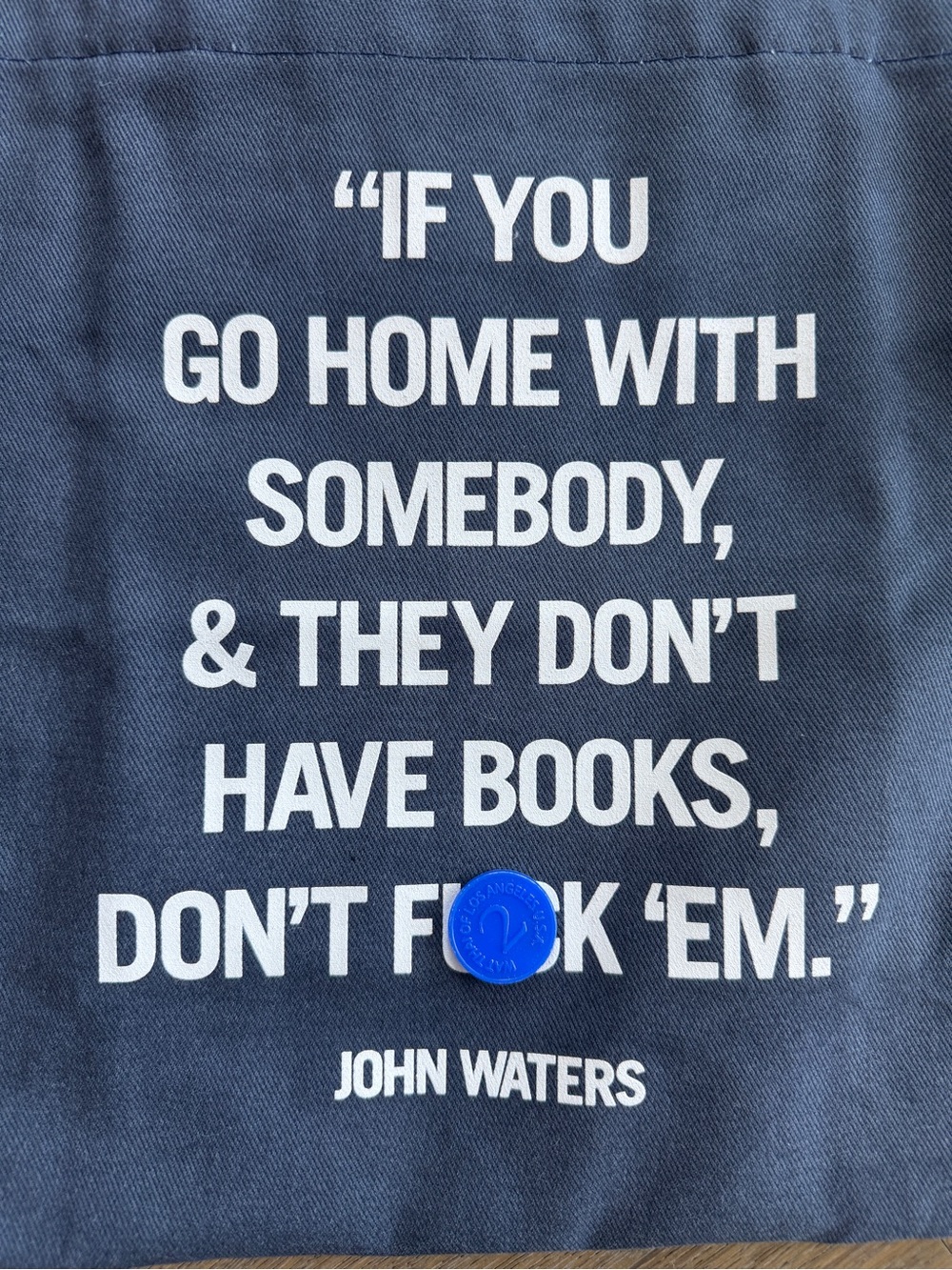 John Waters Strand Books Quote Canvas Tote Bag - Picture 3 of 5